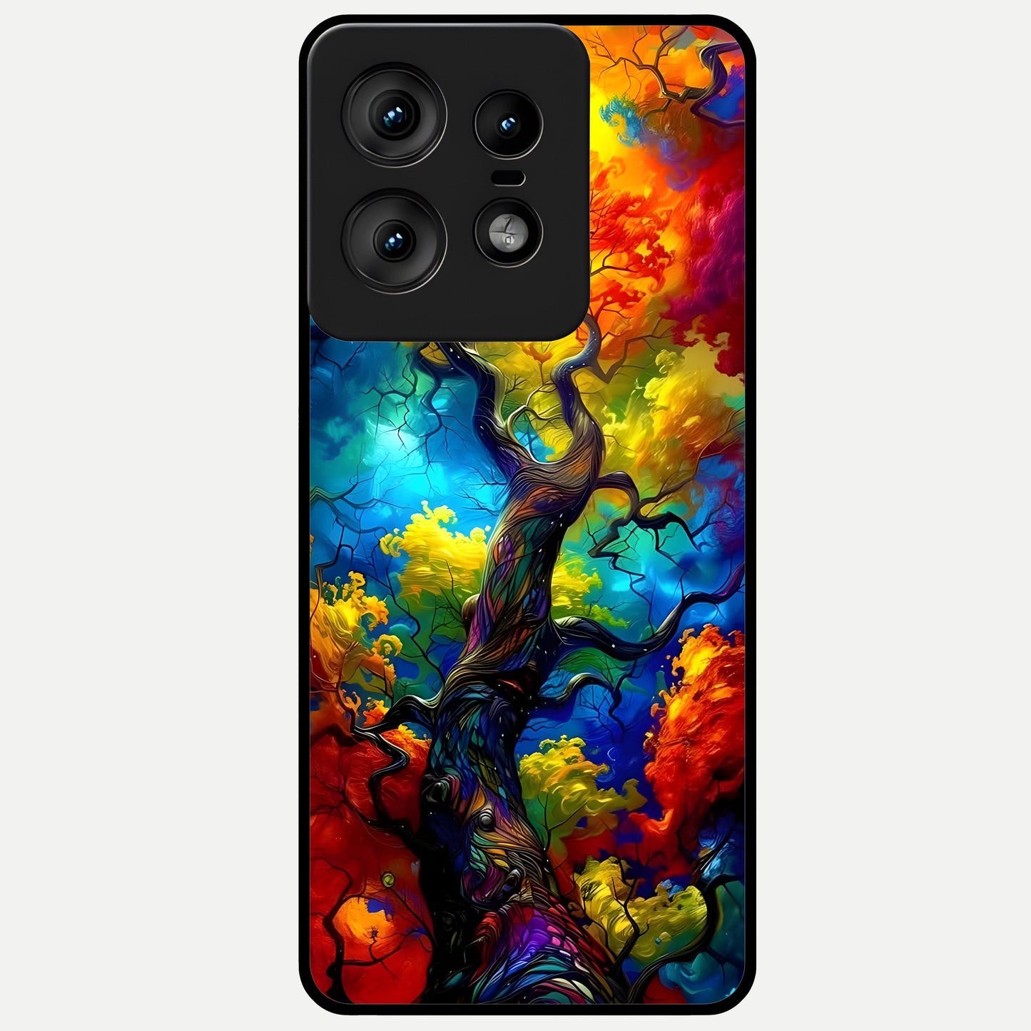  Colorful Soda Bottles Glass Case For Moto Edge50 Pro back cover – full design glossy printed glass finish