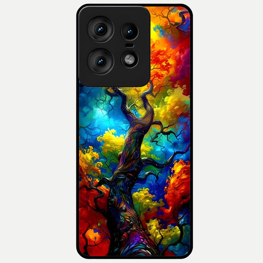  Colorful Soda Bottles Glass Case For Moto Edge50 Pro back cover – full design glossy printed glass finish