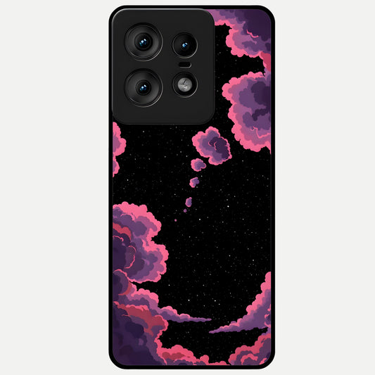  Cosmic Cloud Journey Glass Case For Moto Edge50 Pro back cover – full design glossy printed glass finish