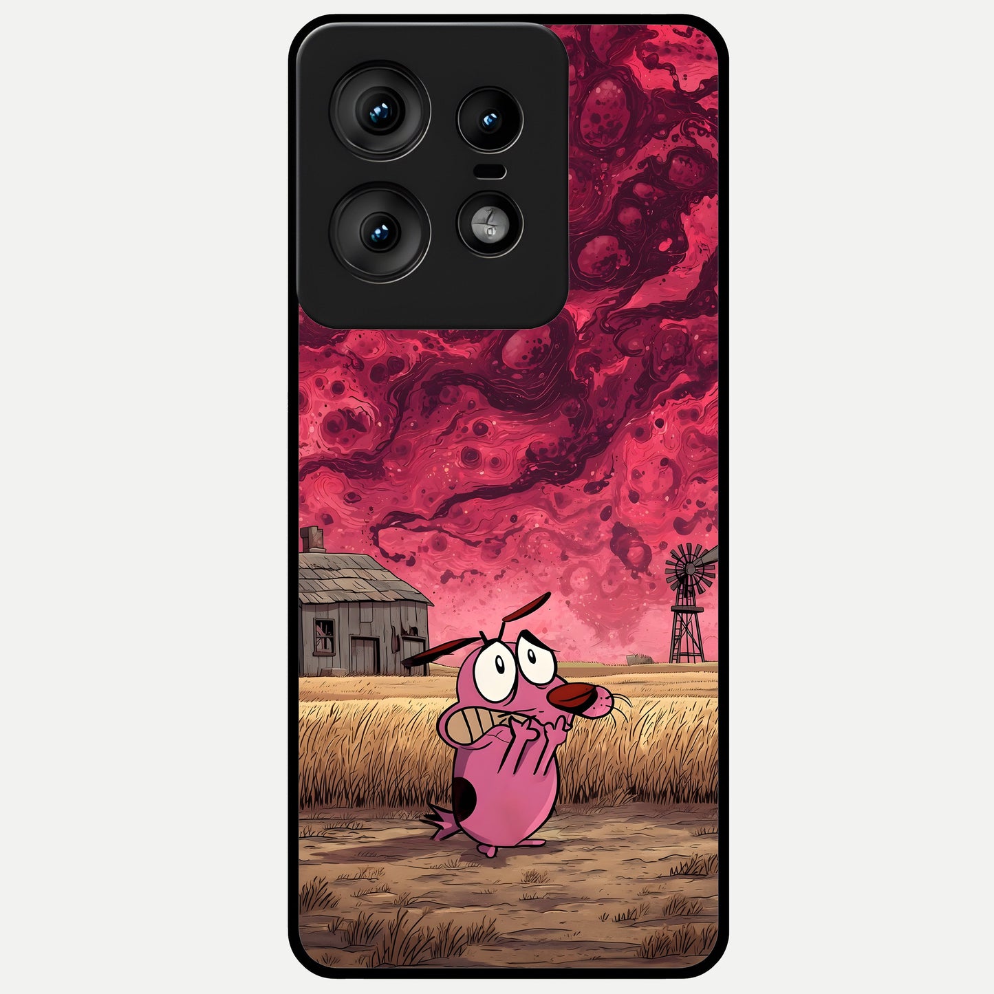  Courage Under Sky Glass Case For Moto Edge50 Pro back cover – full design glossy printed glass finish
