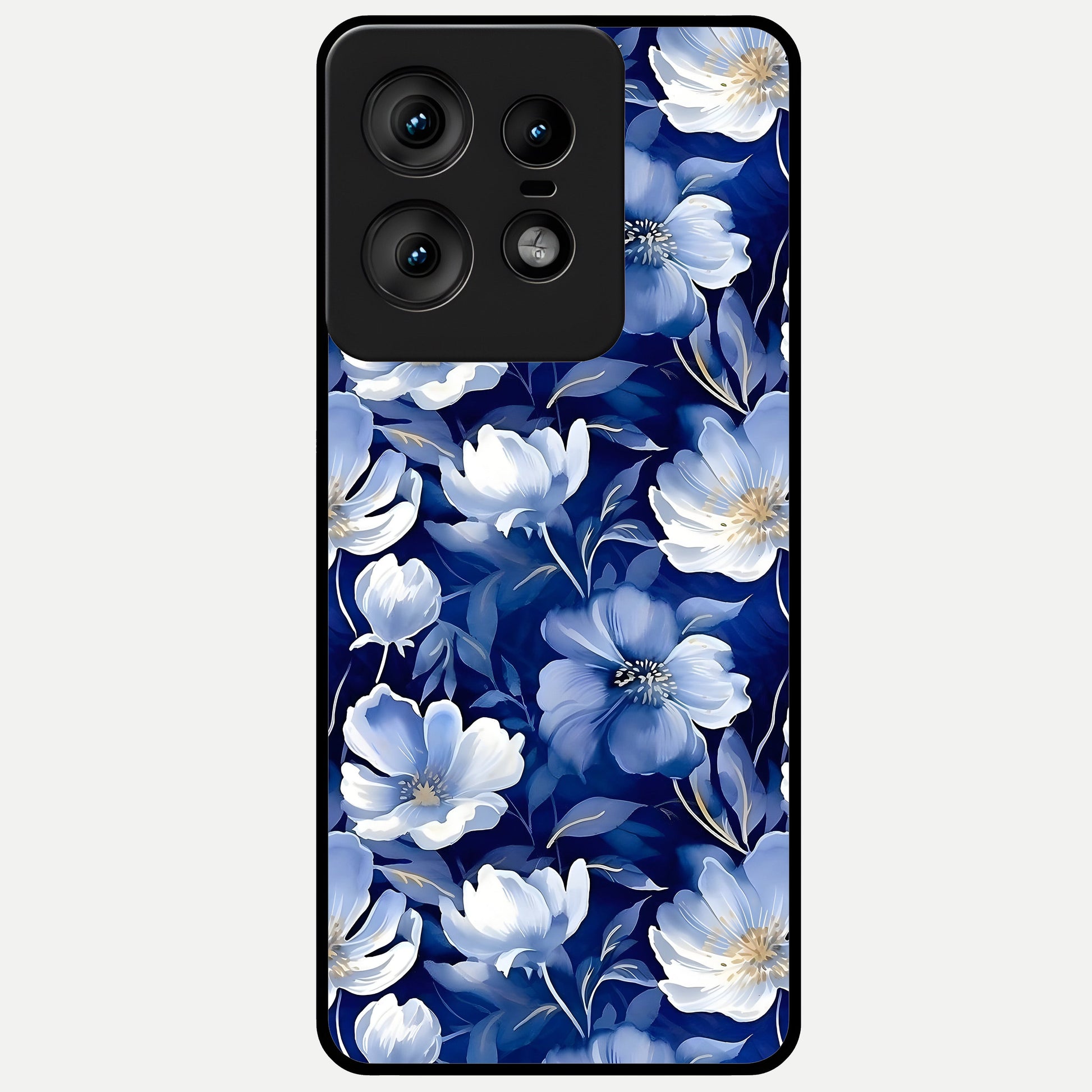  Cute Floral Patterns Glass Case For Moto Edge50 Pro back cover – full design glossy printed glass finish