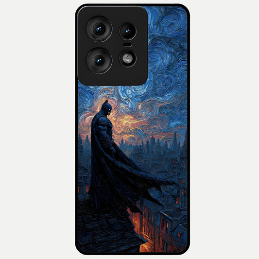  Dark Knight Dusk Glass Case For Moto Edge50 Pro back cover – full design glossy printed glass finish