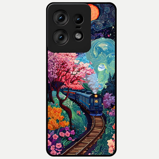  Digital Art Glass Case For Moto Edge50 Pro back cover – full design glossy printed glass finish