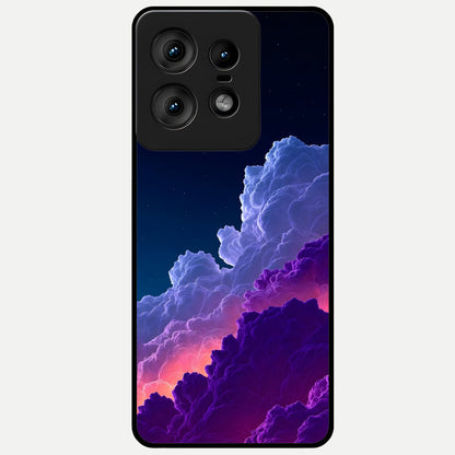  Dreamy Cloud Skies Glass Case For Moto Edge50 Pro back cover – full design glossy printed glass finish
