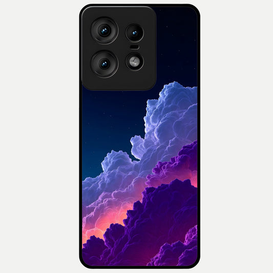  Dreamy Cloud Skies Glass Case For Moto Edge50 Pro back cover – full design glossy printed glass finish