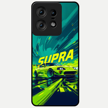  Electric Supra Thunder Glass Case For Moto Edge50 Pro back cover – full design glossy printed glass finish