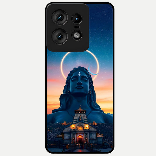  Eternal Shiva Aura Glass Case For Moto Edge50 Pro back cover – full design glossy printed glass finish