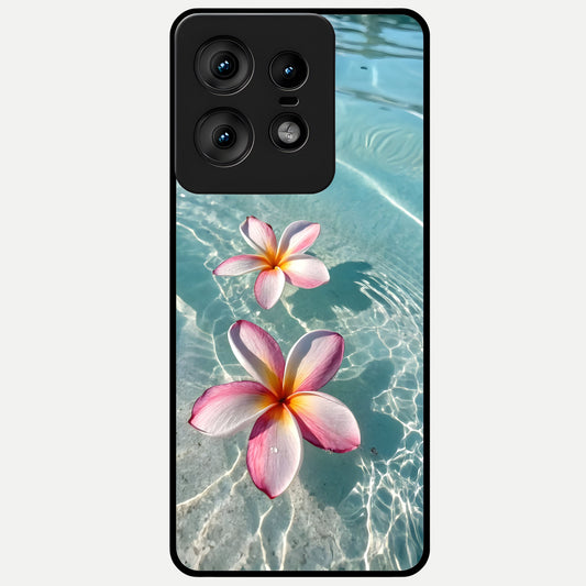  Floating Bloom Bliss Glass Case For Moto Edge50 Pro back cover – full design glossy printed glass finish