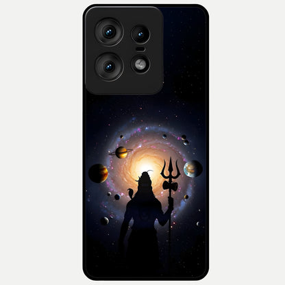  Galactic Shiva Vision Glass Case For Moto Edge50 Pro back cover – full design glossy printed glass finish