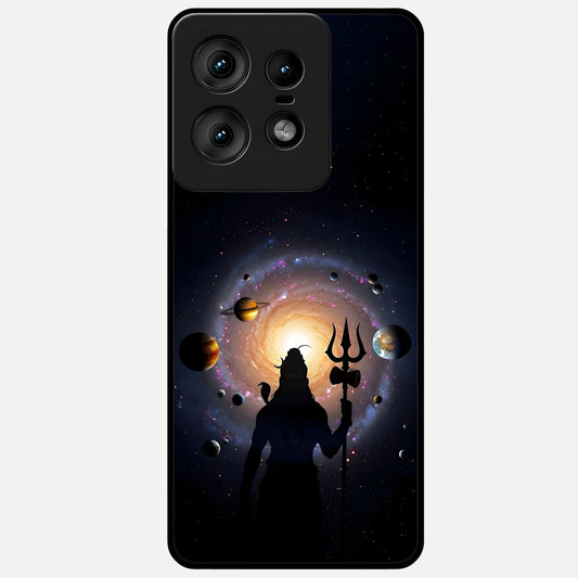  Galactic Shiva Vision Glass Case For Moto Edge50 Pro back cover – full design glossy printed glass finish