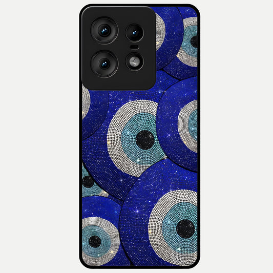  Galaxy Eye Flow Glass Case For Moto Edge50 Pro back cover – full design glossy printed glass finish
