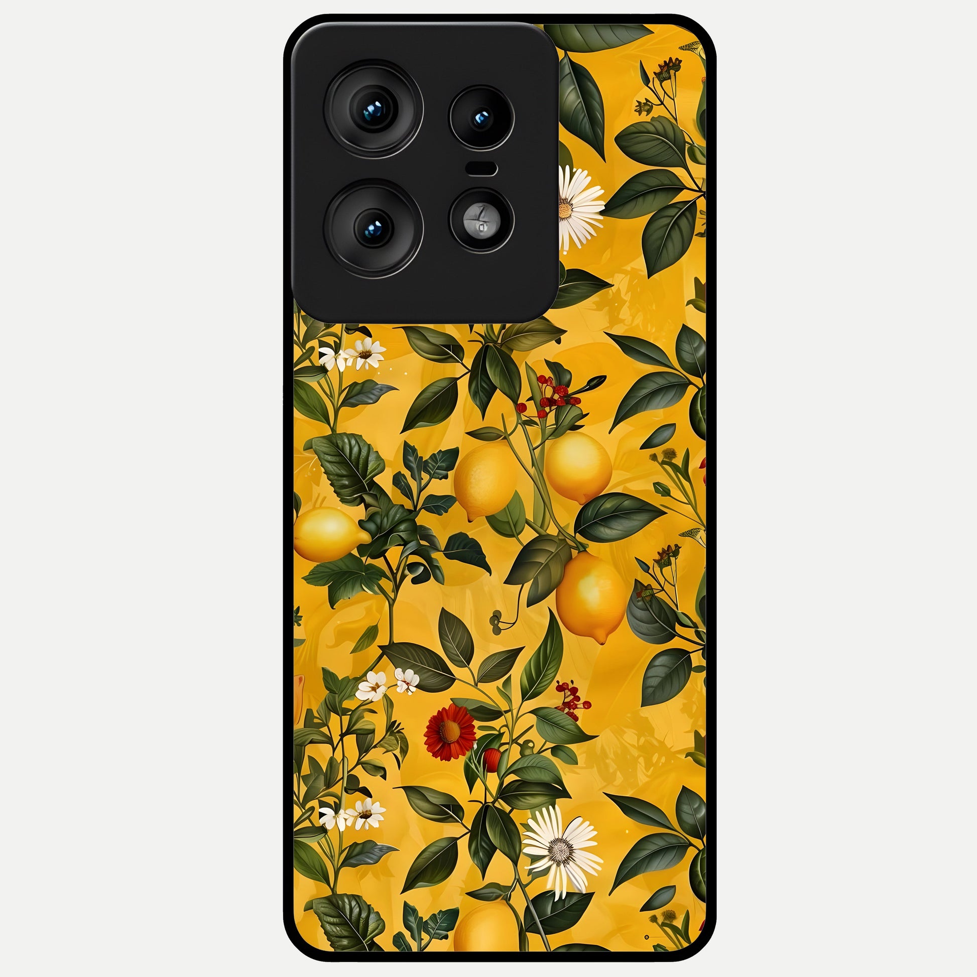 Golden Lemon Field Glass Case For Moto Edge50 Pro back cover – full design glossy printed glass finish