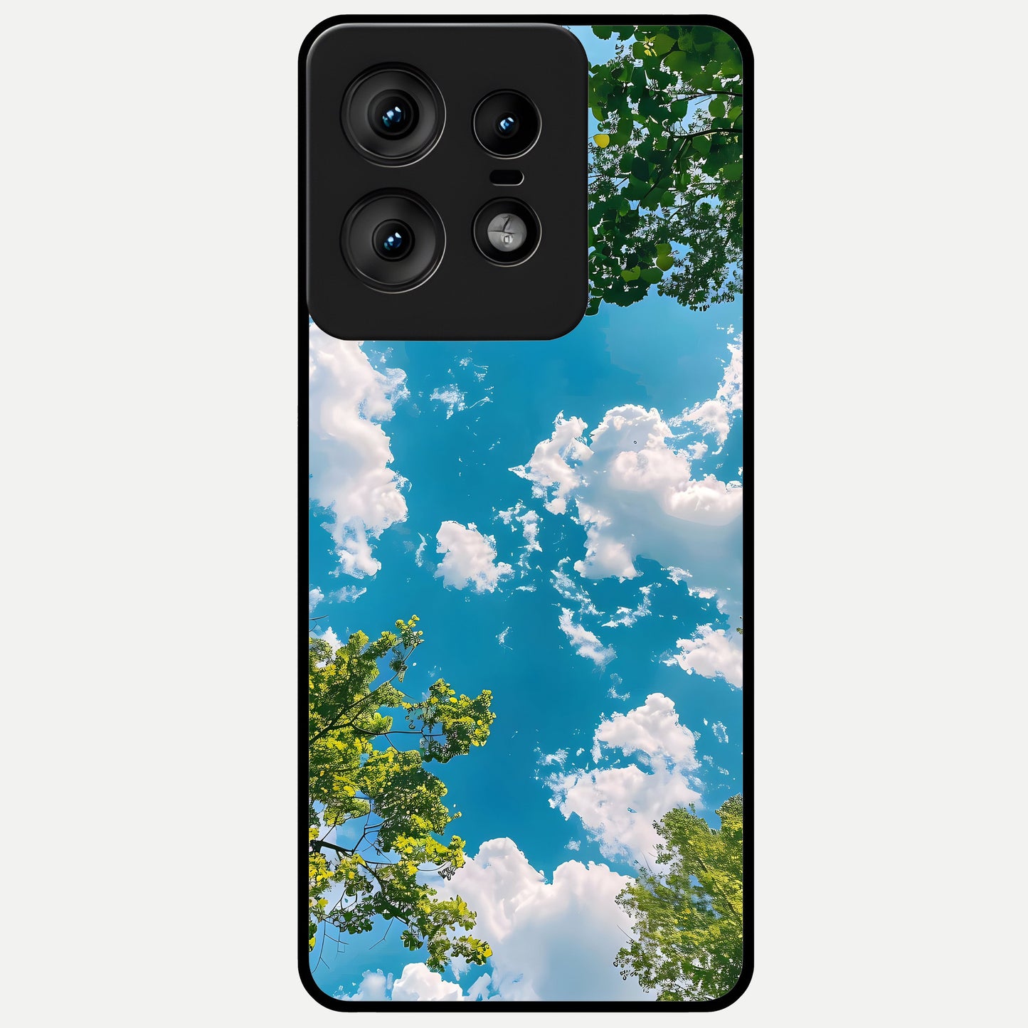  Green Moon Energy Glass Case For Moto Edge50 Pro back cover – full design glossy printed glass finish