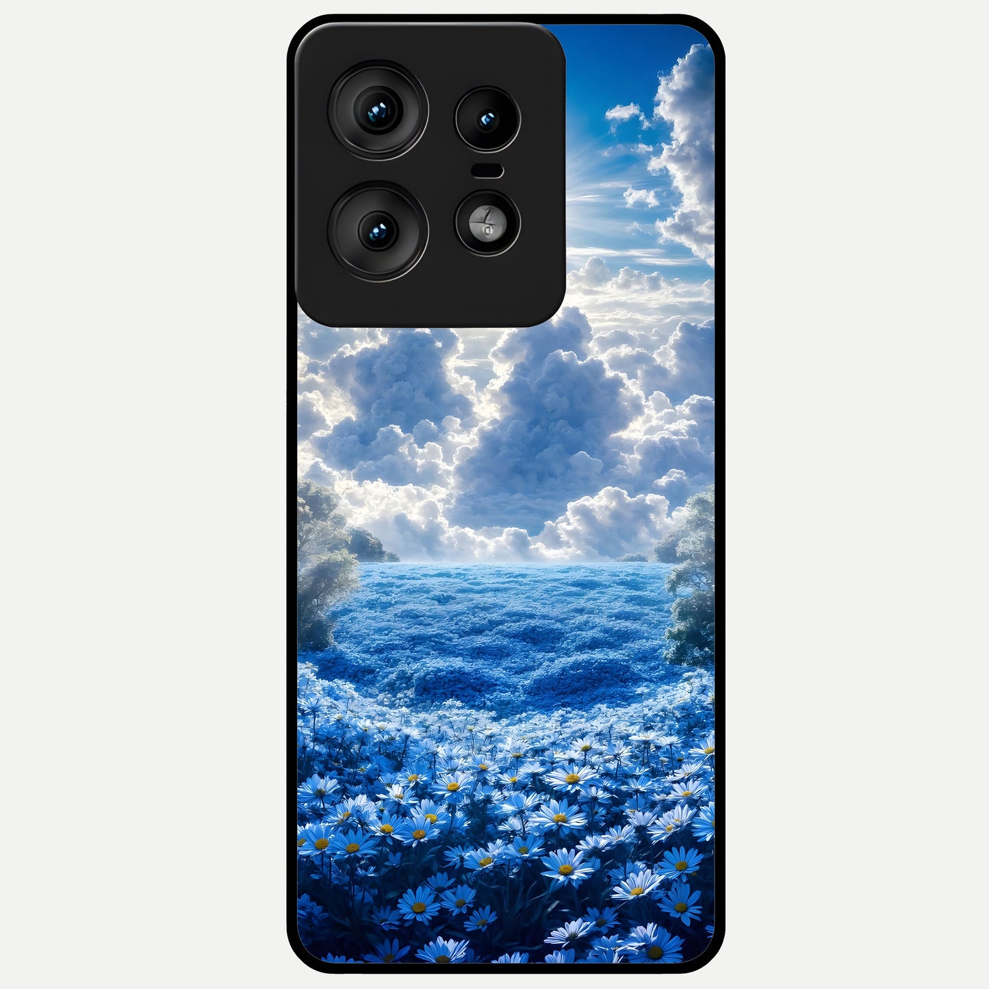  Heavenly Daisy Horizon Glass Case For Moto Edge50 Pro back cover – full design glossy printed glass finish