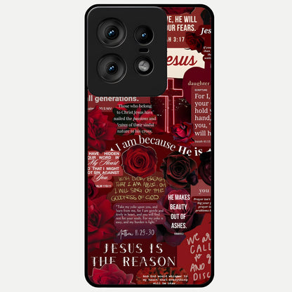  Jesus Love Heals Glass Case For Moto Edge50 Pro back cover – full design glossy printed glass finish