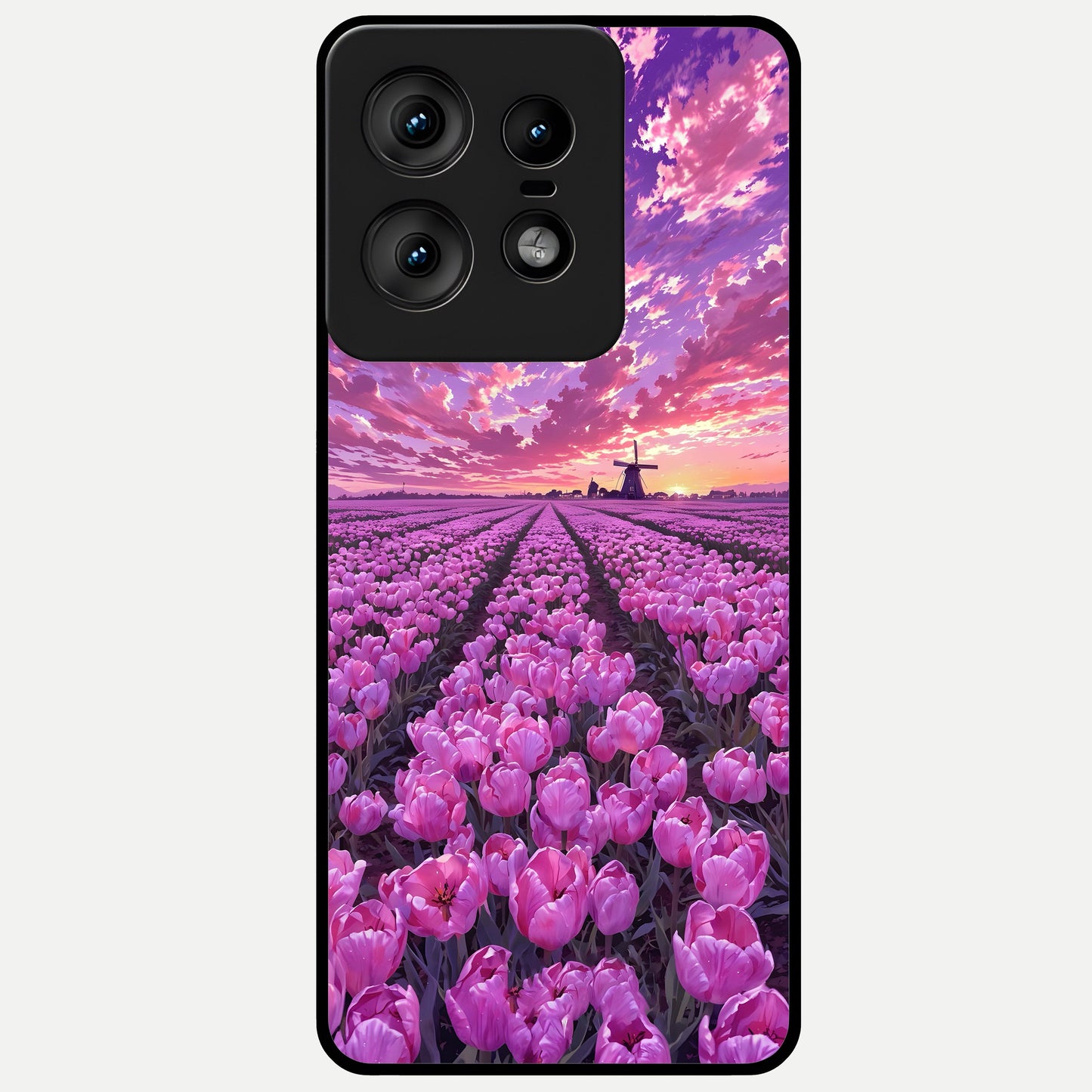  Lavender Dream Skies Glass Case For Moto Edge50 Pro back cover – full design glossy printed glass finish