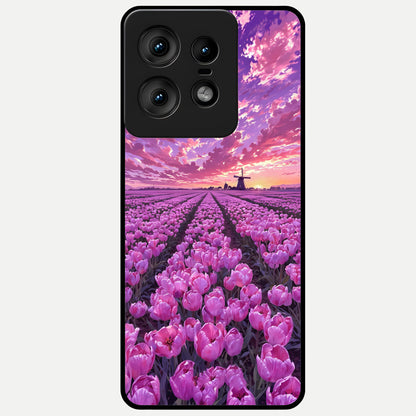  Lavender Dream Skies Glass Case For Moto Edge50 Pro back cover – full design glossy printed glass finish