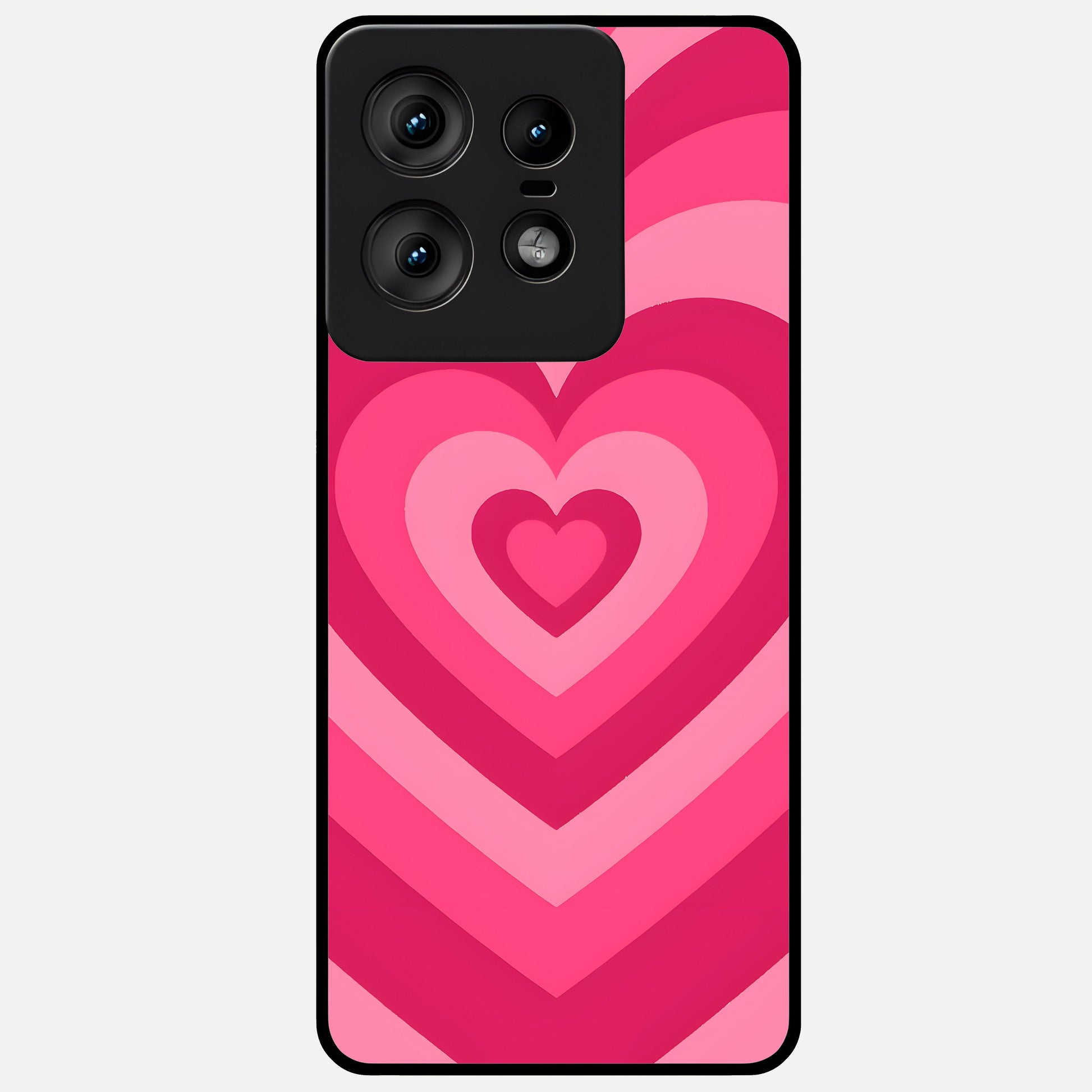  Layered Love Hearts Glass Case For Moto Edge50 Pro back cover – full design glossy printed glass finish