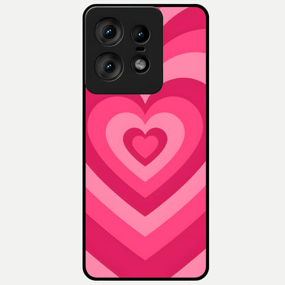  Layered Love Hearts Glass Case For Moto Edge50 Pro back cover – full design glossy printed glass finish