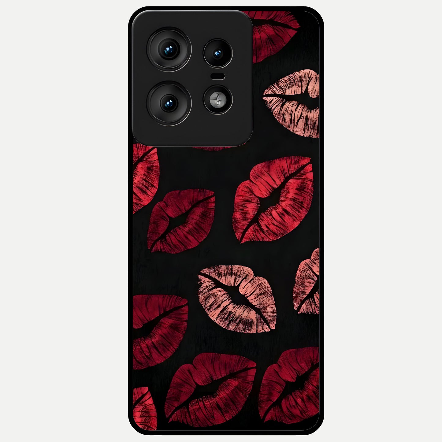  Midnight Kiss Love Glass Case For Moto Edge50 Pro back cover – full design glossy printed glass finish