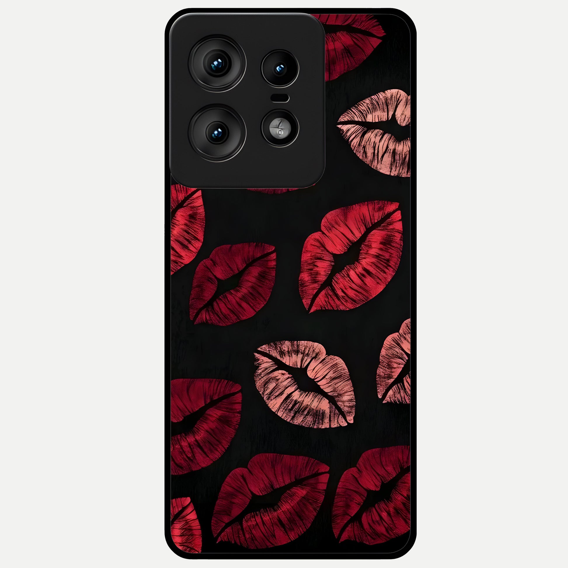  Midnight Kiss Love Glass Case For Moto Edge50 Pro back cover – full design glossy printed glass finish