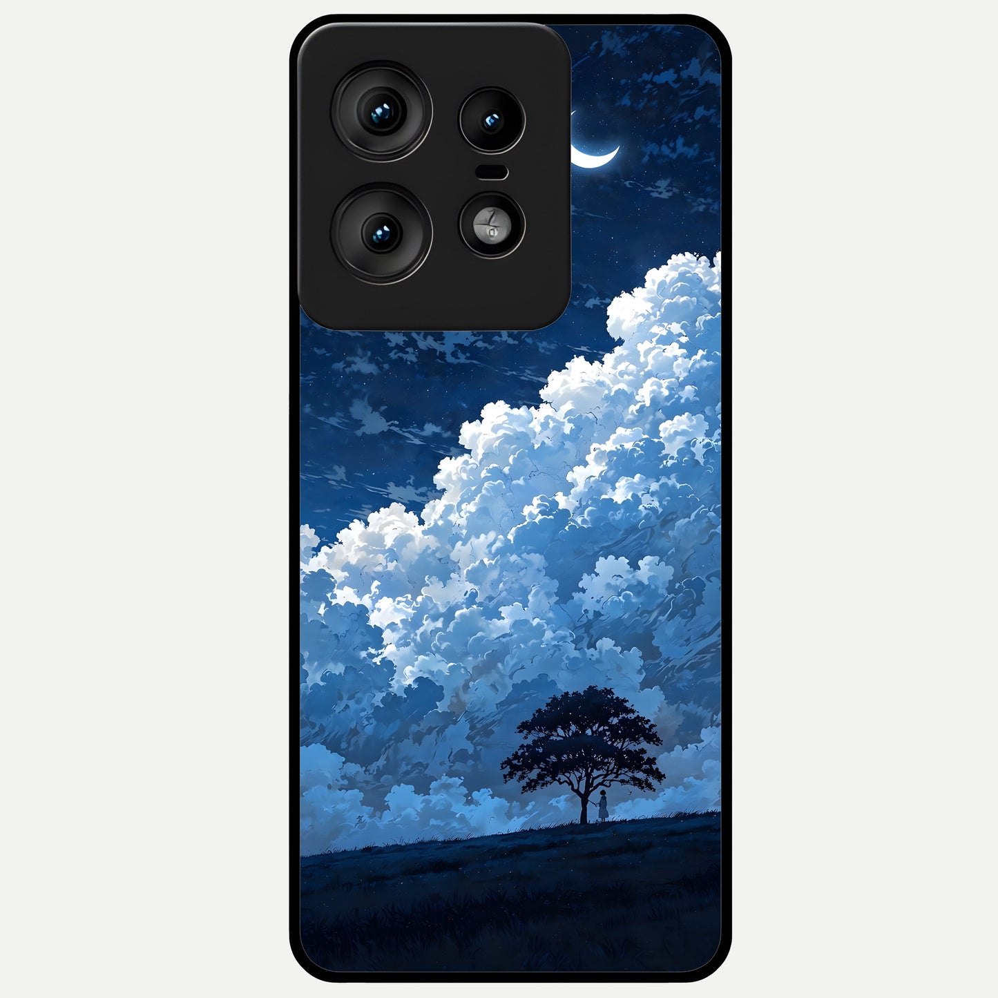  Midnight Sky Serenity Glass Case For Moto Edge50 Pro back cover – full design glossy printed glass finish