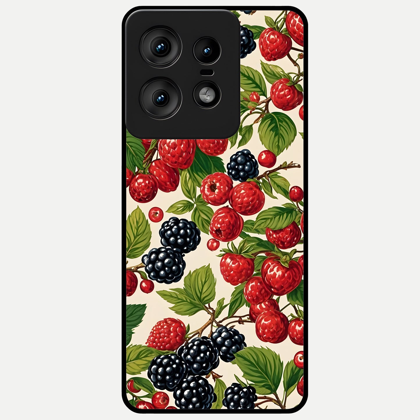  Mixed Berry Collage Glass Case For Moto Edge50 Pro back cover – full design glossy printed glass finish