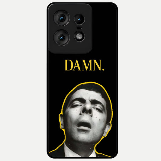  Mr Bean Damn Glass Case For Moto Edge50 Pro back cover – full design glossy printed glass finish