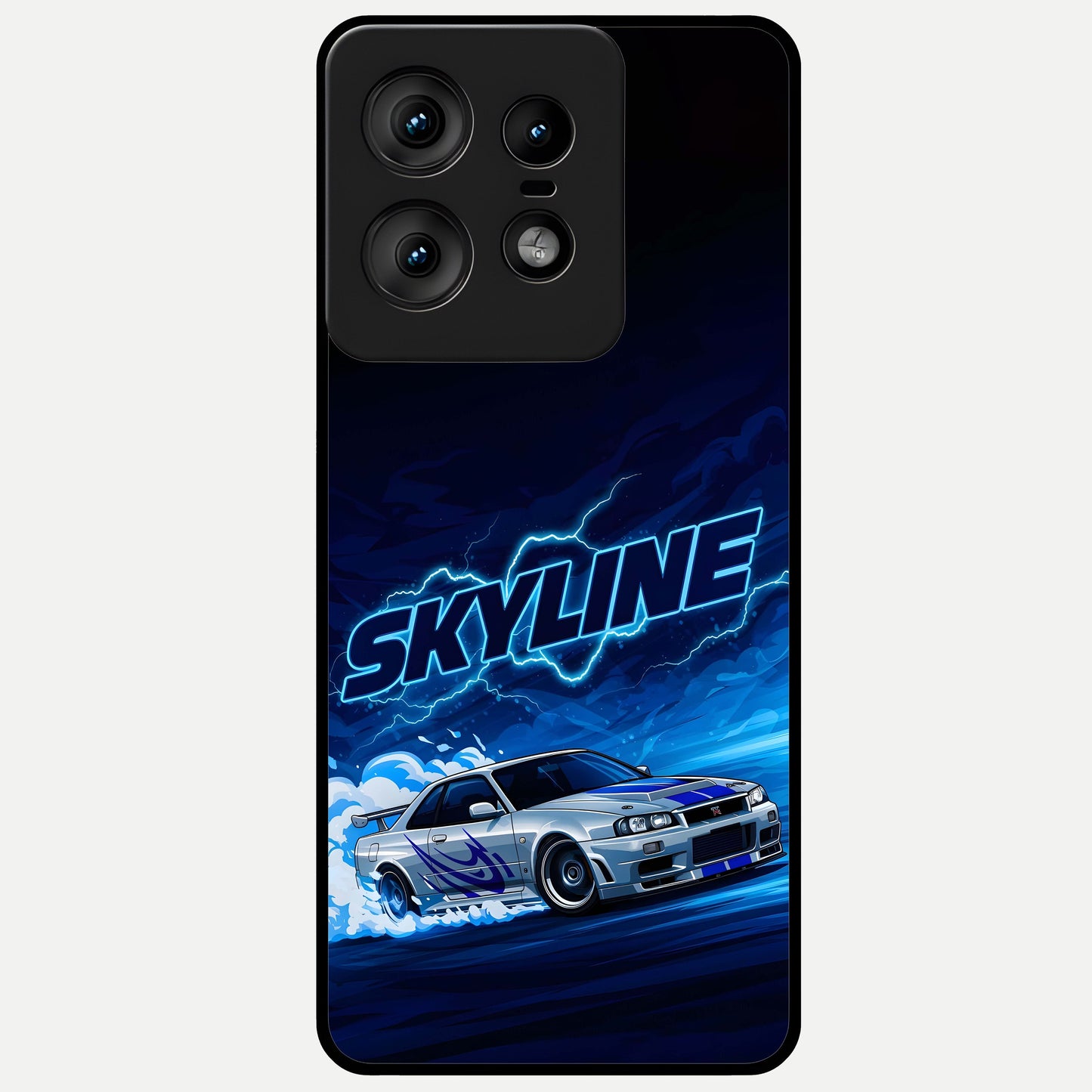  Neon Drift Beast Glass Case For Moto Edge50 Pro back cover – full design glossy printed glass finish