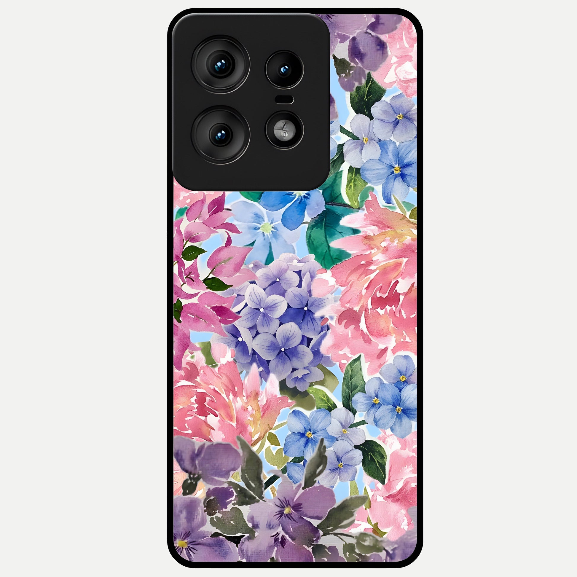  Pastel Floral Mix Glass Case For Moto Edge50 Pro back cover – full design glossy printed glass finish