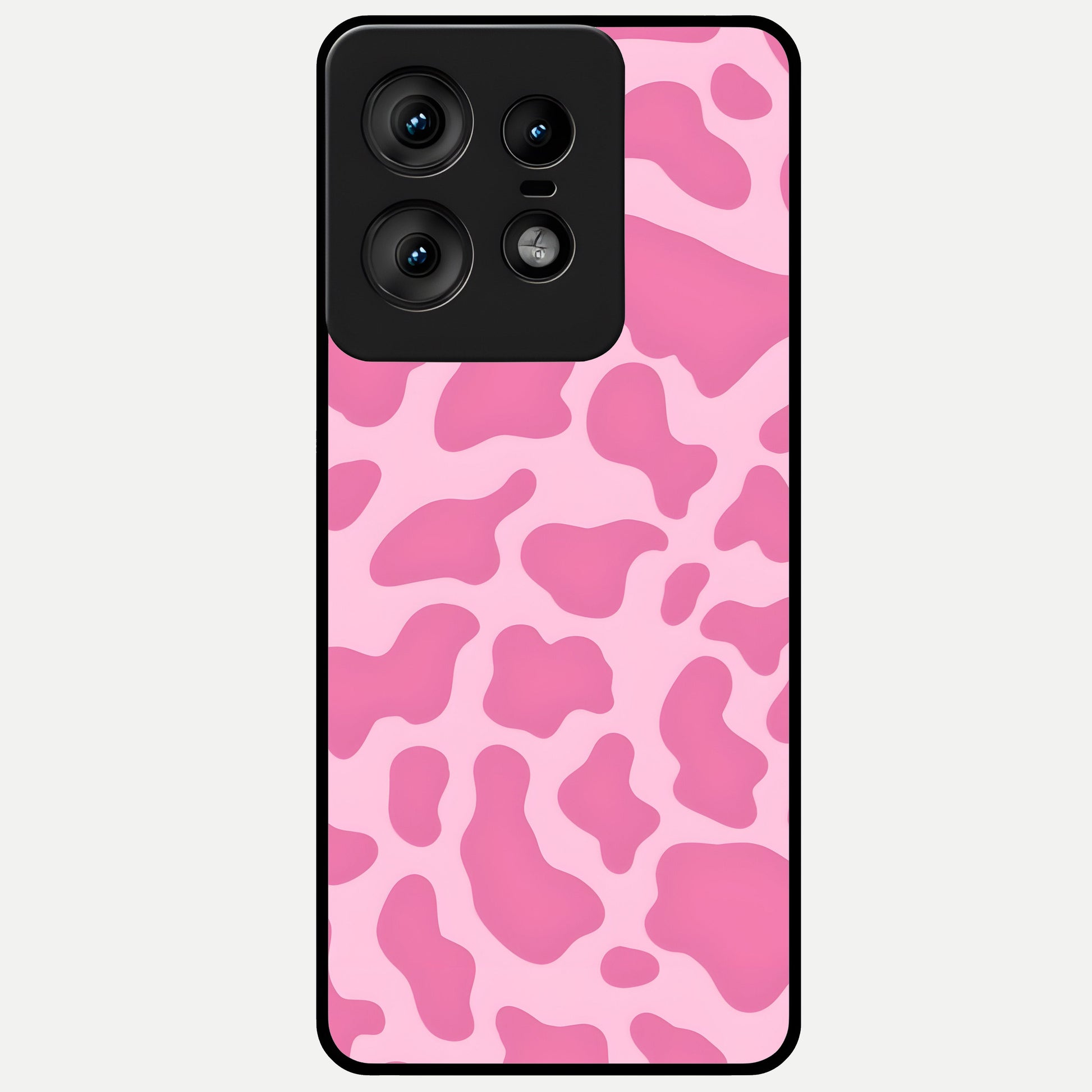  Pinkish Scenery Glass Case For Moto Edge50 Pro back cover – full design glossy printed glass finish