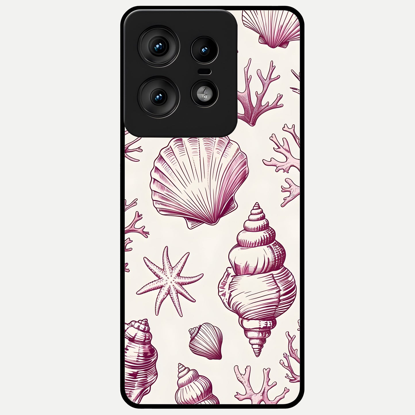  Pink Power Sparks Glass Case For Moto Edge50 Pro back cover – full design glossy printed glass finish
