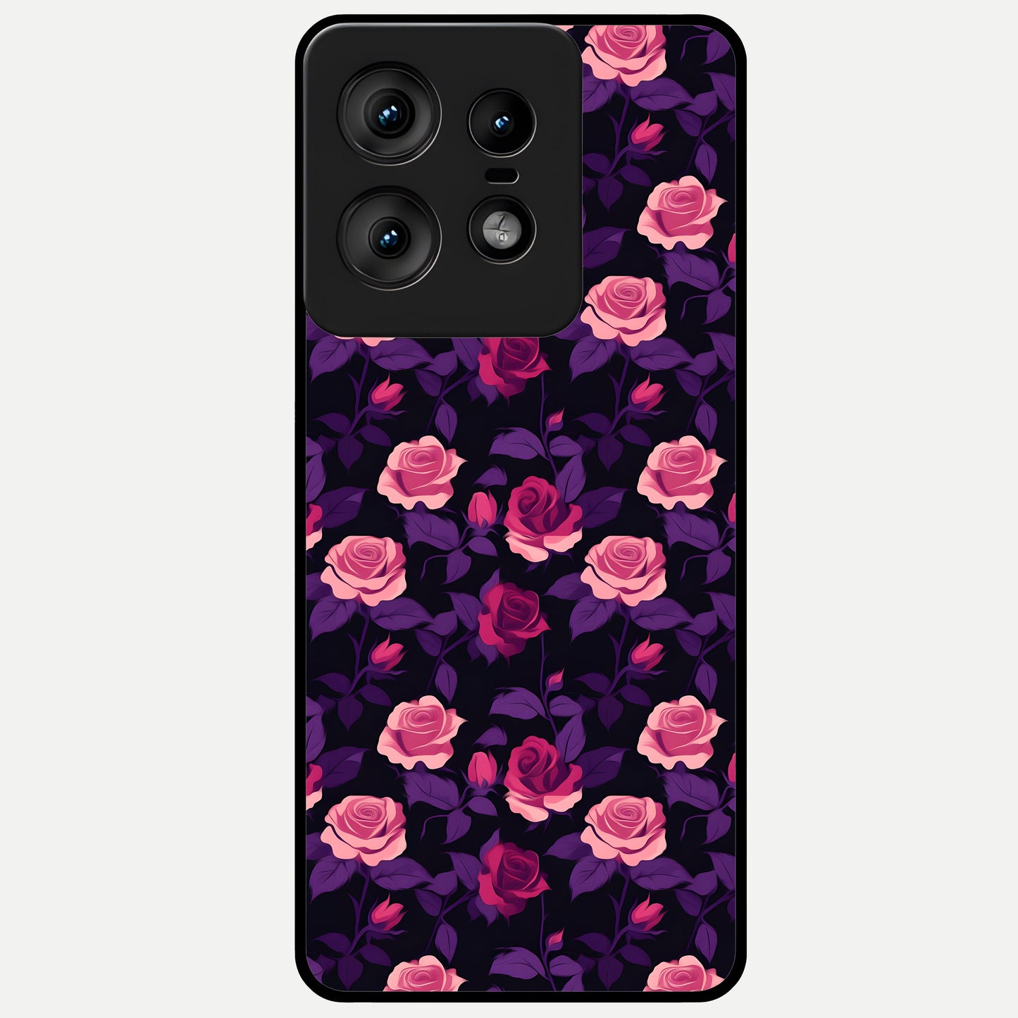  Rose Garden Twilight Glass Case For Moto Edge50 Pro back cover – full design glossy printed glass finish
