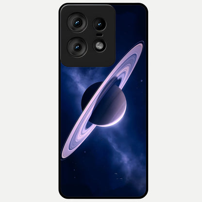  Saturn Ring Mystique Glass Case For Moto Edge50 Pro back cover – full design glossy printed glass finish