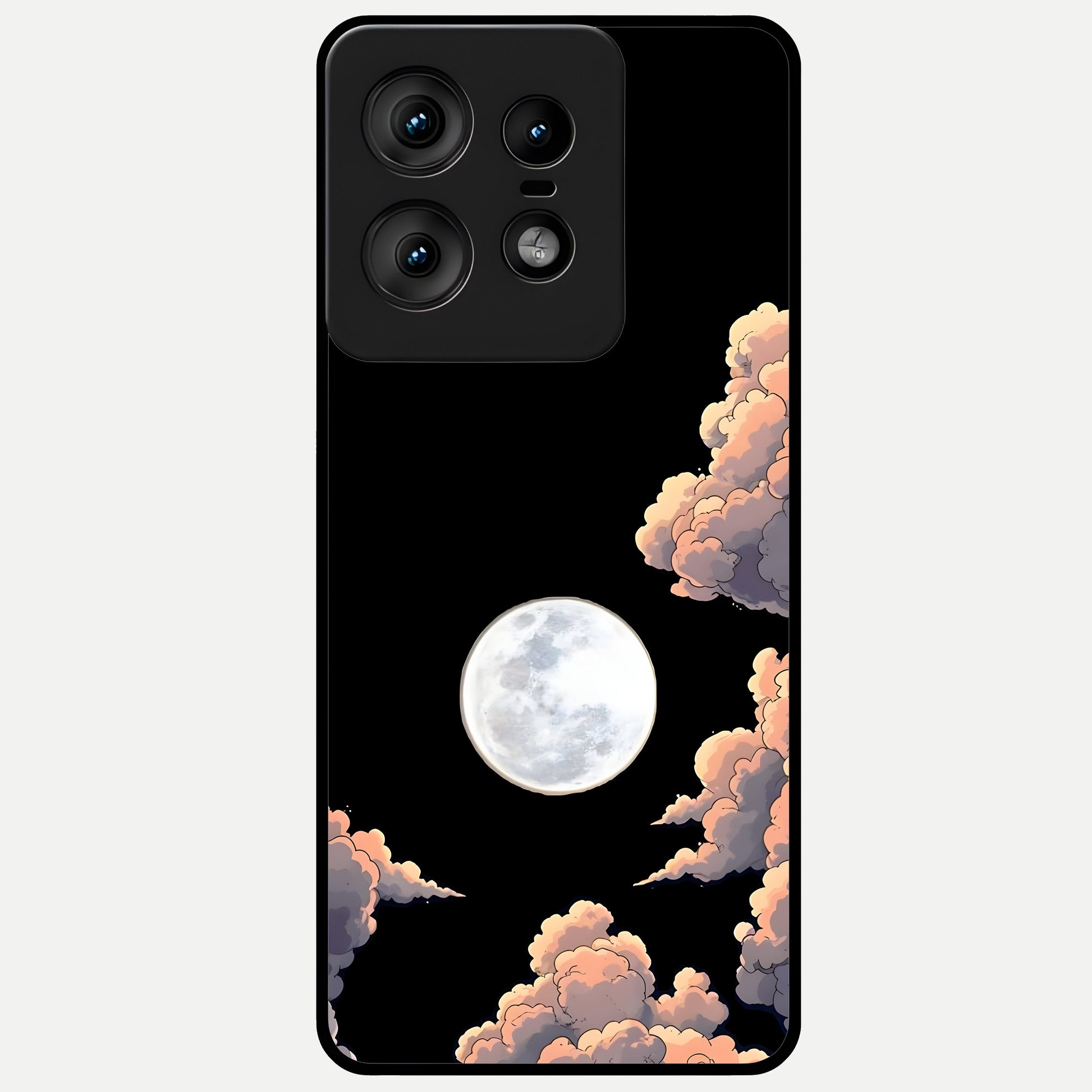  Shade Cloud Moon Glass Case For Moto Edge50 Pro back cover – full design glossy printed glass finish