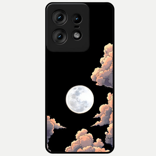 Shade Cloud Moon Glass Case For Moto Edge50 Pro back cover – full design glossy printed glass finish