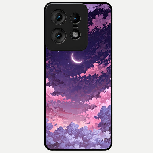  Sky Drift Clouds Glass Case For Moto Edge50 Pro back cover – full design glossy printed glass finish