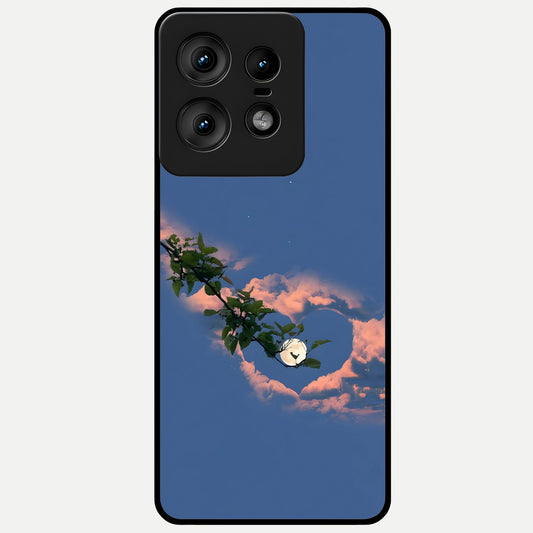  Sky Under Tree Glass Case For Moto Edge50 Pro back cover – full design glossy printed glass finish