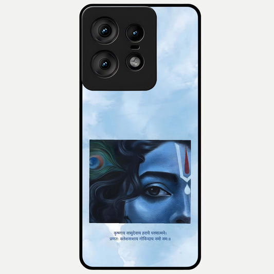  Spiritual Krishna Glass Case For Moto Edge50 Pro back cover – full design glossy printed glass finish