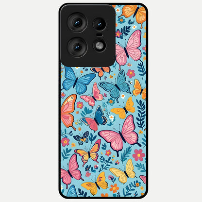  Spring Wing Garden Glass Case For Moto Edge50 Pro back cover – full design glossy printed glass finish