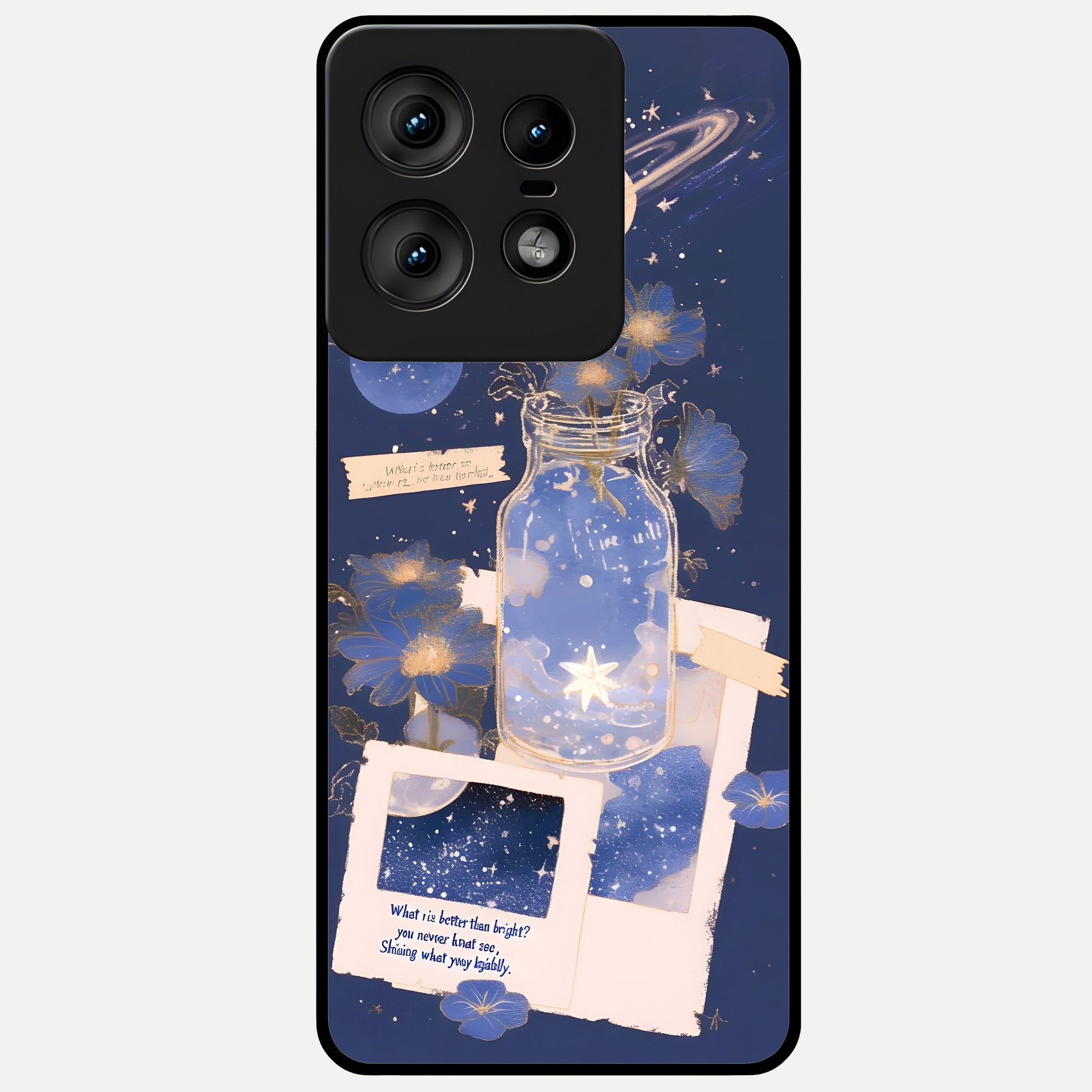  Starlit Cosmic Jar Glass Case For Moto Edge50 Pro back cover – full design glossy printed glass finish