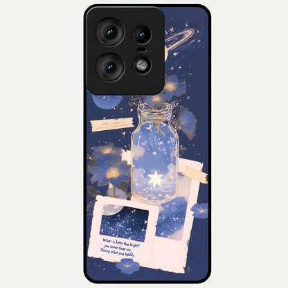  Starlit Cosmic Jar Glass Case For Moto Edge50 Pro back cover – full design glossy printed glass finish