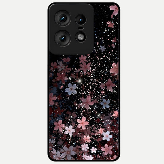  Starlit Flower Dreams Glass Case For Moto Edge50 Pro back cover – full design glossy printed glass finish