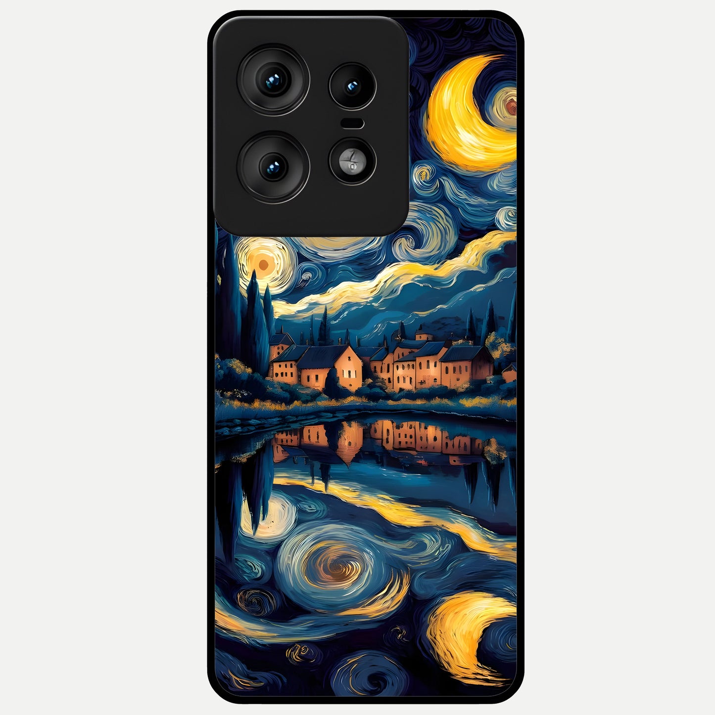  Starry Sky Serenity Glass Case For Moto Edge50 Pro back cover – full design glossy printed glass finish