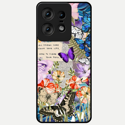  Storm Path Bloom Glass Case For Moto Edge50 Pro back cover – full design glossy printed glass finish
