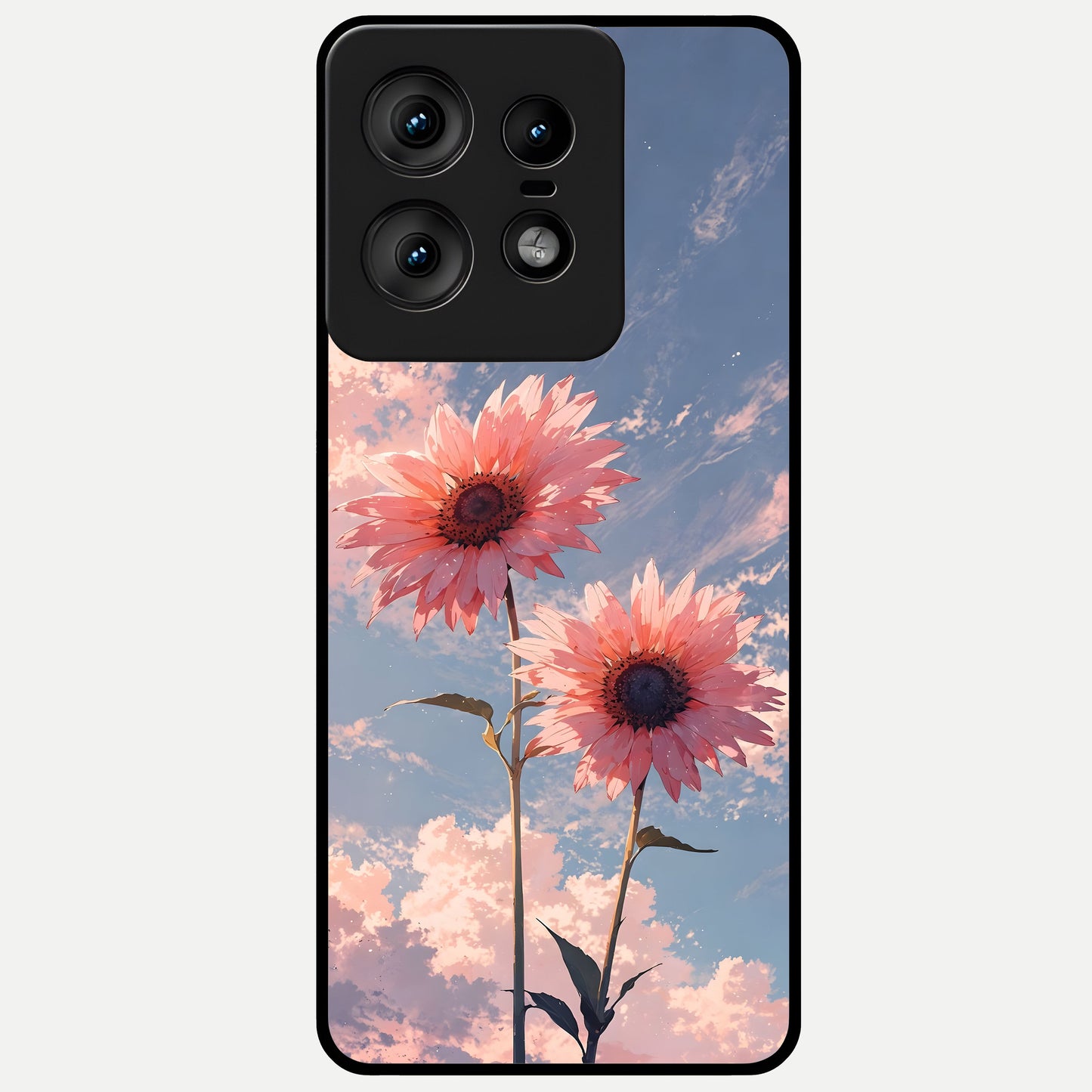  Sun Moon Balance Glass Case For Moto Edge50 Pro back cover – full design glossy printed glass finish