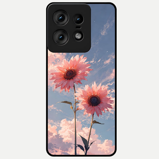  Sun Moon Balance Glass Case For Moto Edge50 Pro back cover – full design glossy printed glass finish