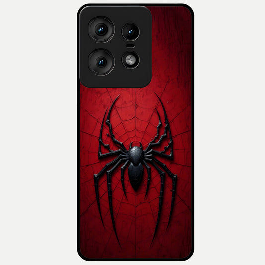 Superhero Web Emblem Glass Case For Moto Edge50 Pro back cover – full design glossy printed glass finish