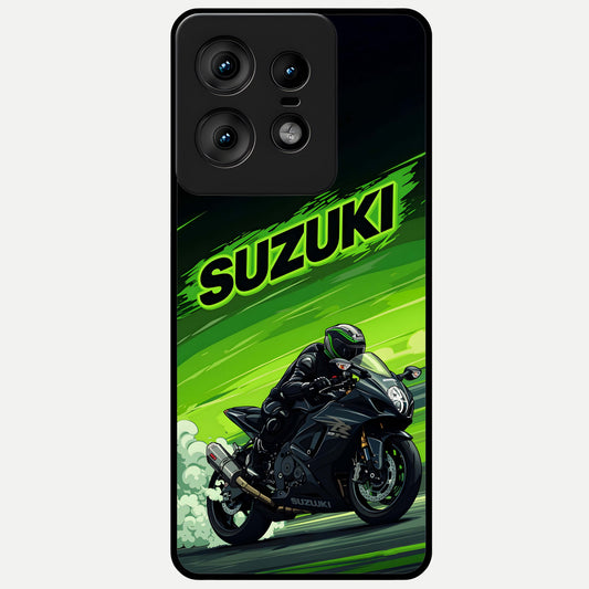  Suzuki Speed Beast Glass Case For Moto Edge50 Pro back cover – full design glossy printed glass finish