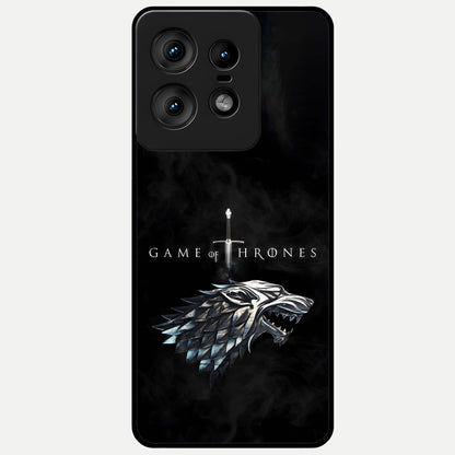  Throne Wolf Legacy Glass Case For Moto Edge50 Pro back cover – full design glossy printed glass finish